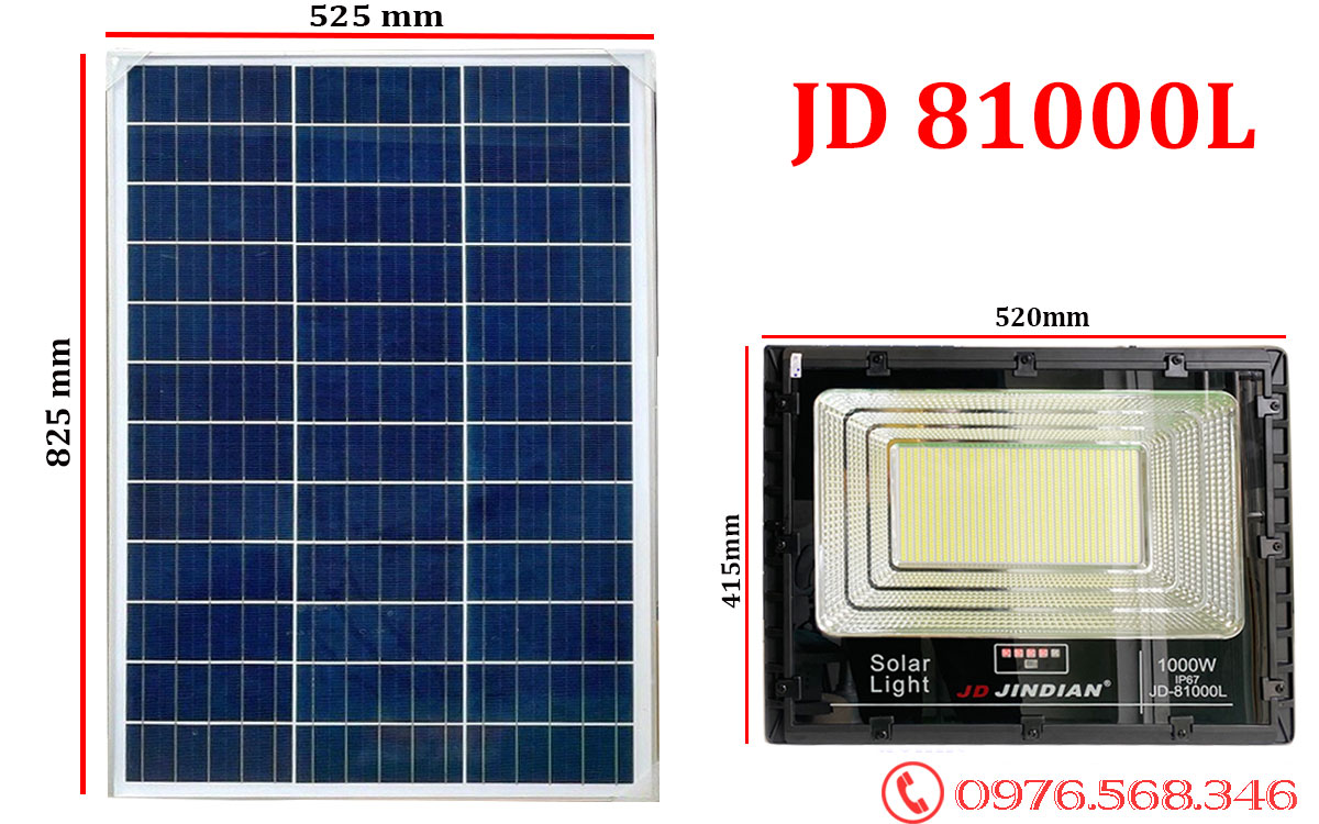 Đèn pha năng lượng mặt trời giá rẻ 1000W Jindian JD-81000